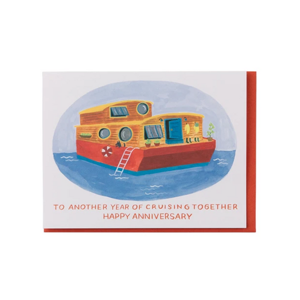 Houseboat Anniversary Card by Small Adventure