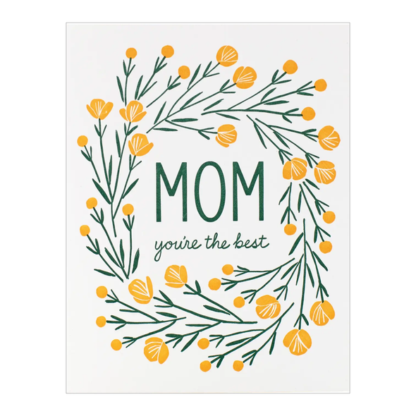 Botanic Wreath Mom Card by Smudge Ink