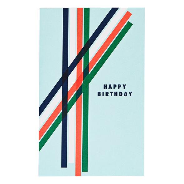 Birthday Stripes Card by Snow & Graham