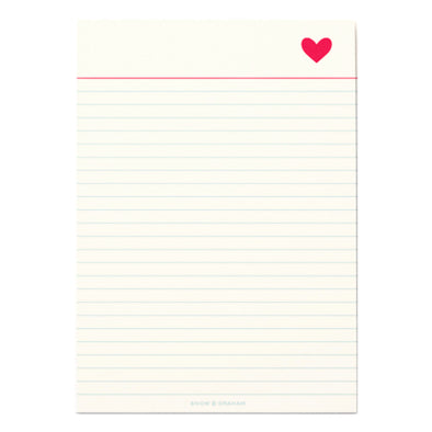 Heart Notepad by Snow & Graham