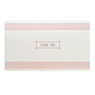Red Stripe Thank You Card Set by Snow & Graham