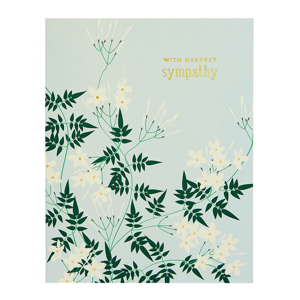 Deepest Sympathy Jasmine Card by Snow & Graham