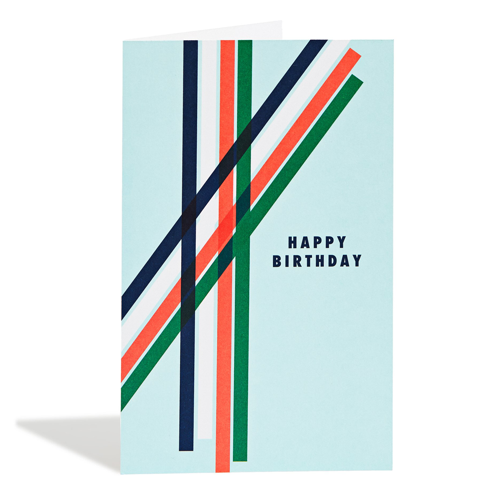 Birthday Stripes Card by Snow & Graham