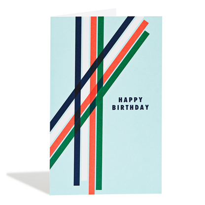 Birthday Stripes Card by Snow & Graham
