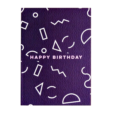 Birthday Mini Memphis Shapes Card by The Completist