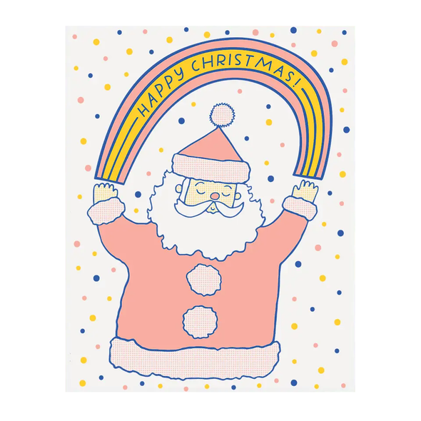 Rainbow Santa Card by The Good Twin