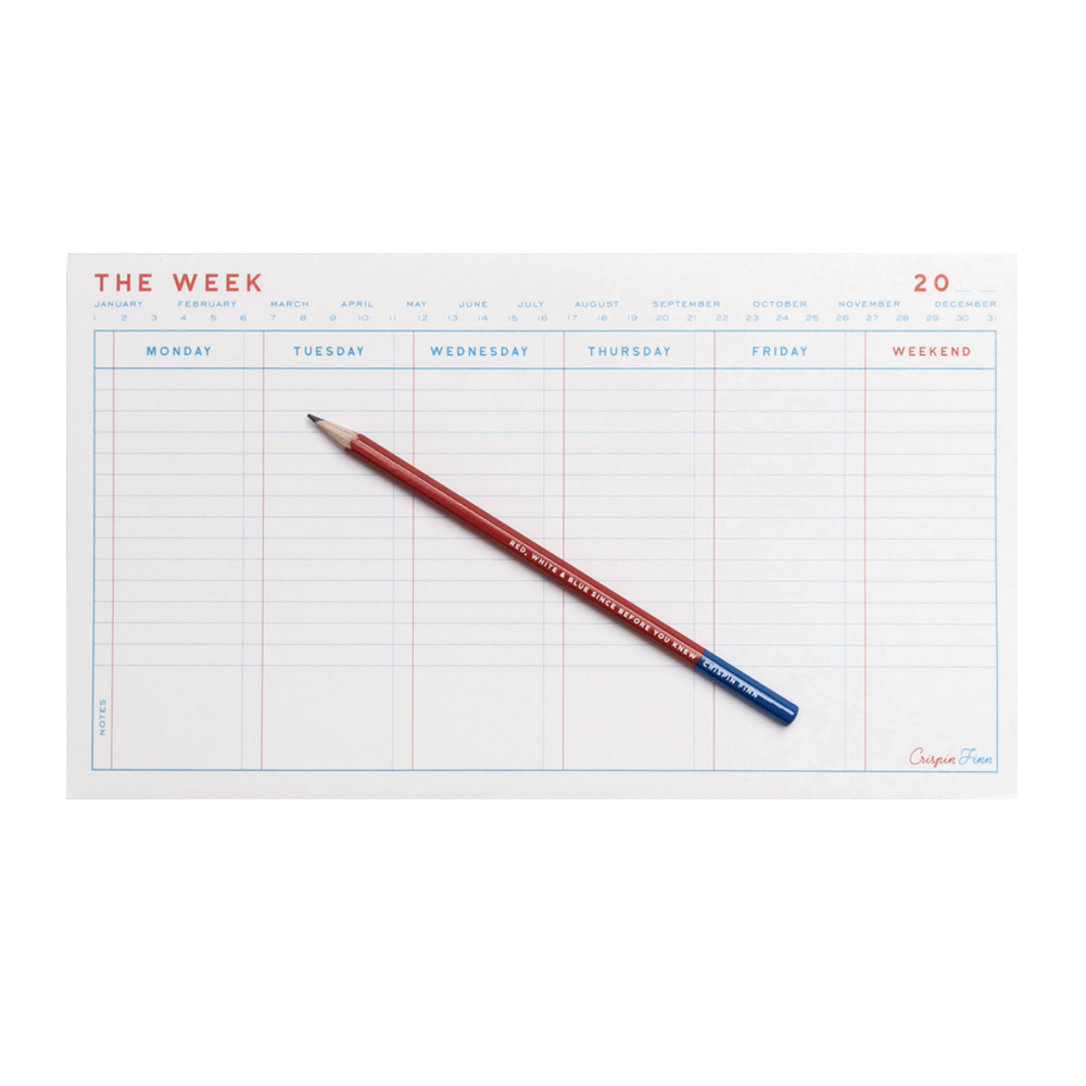 The Week Weekly Planner Pad by Crispin Finn – Little Otsu