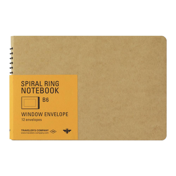 Window Envelope Spiral B6 Notebook by Traveler's Company