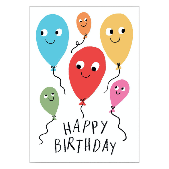 Elliot Kruszynski Happy Birthday Balloons Card by Wrap