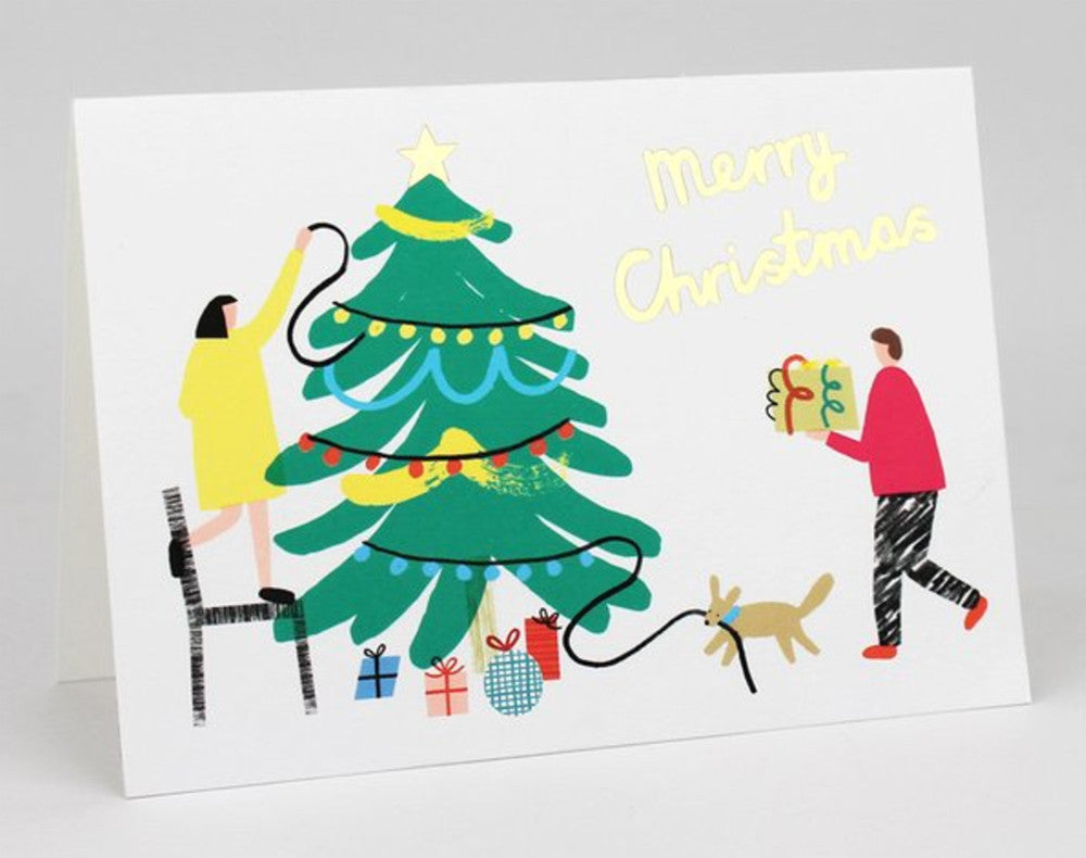Charlotte Trounce Merry Christmas Tree Decorating Card by Wrap