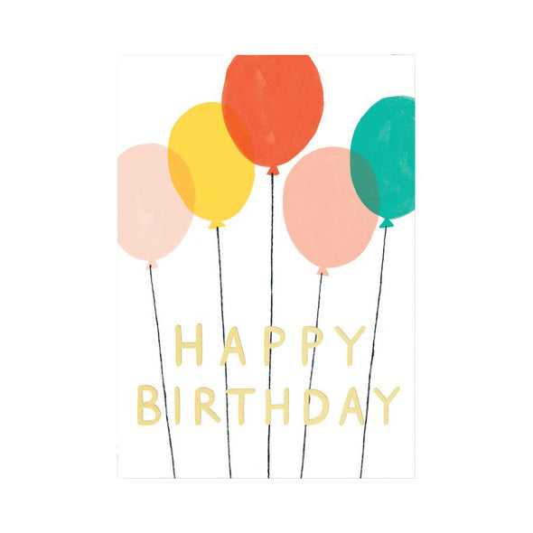Charlotte Trounce Happy Birthday Balloons Card by Wrap