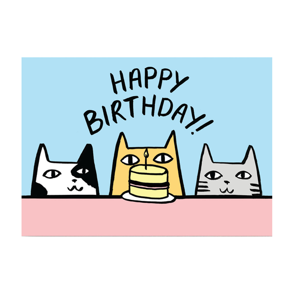Alice Bowsher Happy Birthday Cats Card by Wrap