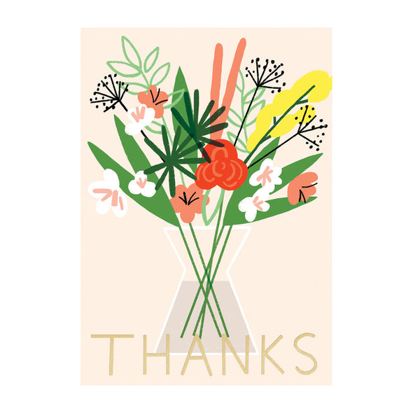 Charlotte Trounce Thanks Flower & Vase Card by Wrap