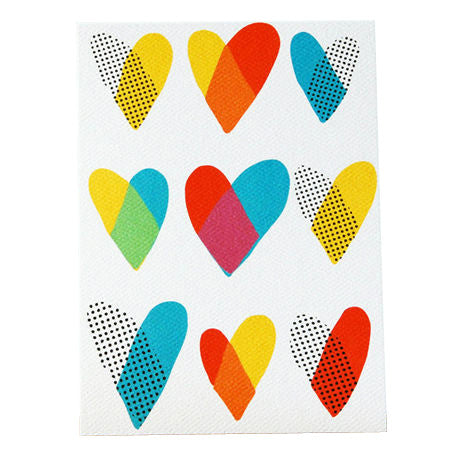 Dots Hearts Card by Yellow Owl Workshop