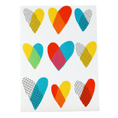 Dots Hearts Card by Yellow Owl Workshop