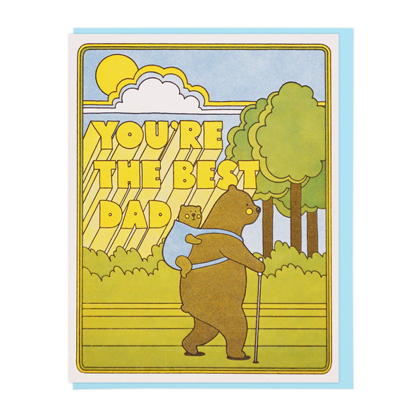You're the Best Dad Hiking Bears Card by Lucky Horse Press