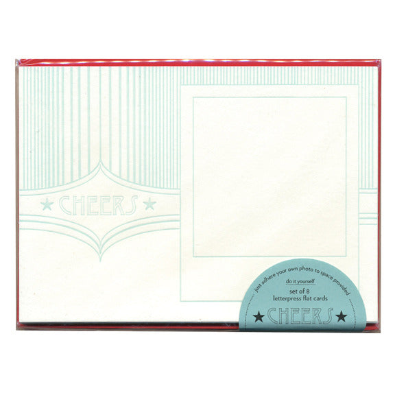 Cheers Put-your-own-picture Letterpress Flats by Blackbird Letterpress