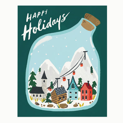 Happy Holidays Village Terrarium Card Set by Idlewild