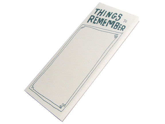Keri Smith Things to Remember Notepad by Little Otsu