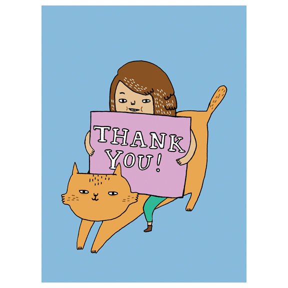 Gemma Correll Cat Thank You Card by Little Otsu