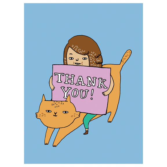 Gemma Correll Cat Thank You Card by Little Otsu