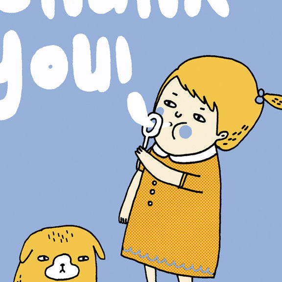 Gemma Correll Bubble Thank You Card by Little Otsu