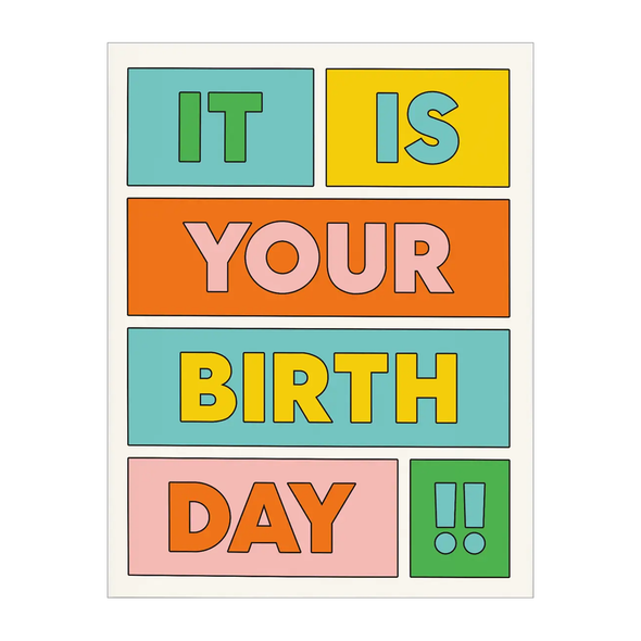 It Is Your Birthday Bright Card by paper&stuff