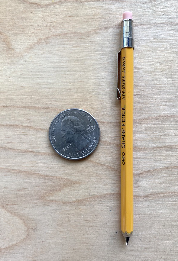 Mini Wooden Mechanical Pencil w Clip by Ohto